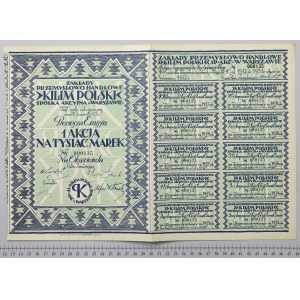 KILIM POLSKI Zakłady Przemysł. Handlowe, Em.1, 1.000 mkp 1922