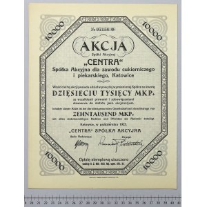 CENTRA Sp. Akc. dla Zawodu Cukierniczego i Piekarskiego, 10.000 mkp 1923