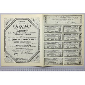 CENTRA Sp. Akc. dla Zawodu Cukierniczego i Piekarskiego, 10.000 mkp 1923