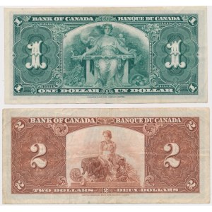 Canada, 1 & 2 Dollars 1937 (2pcs)