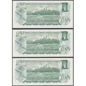 Kanada, 1 Dollar 1973 - fortlaufende Nummern (3Stück)