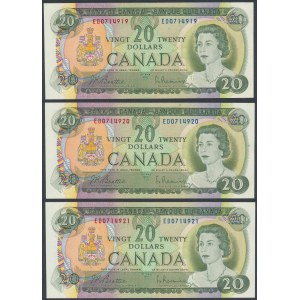 Kanada, 20 dolarů 1969 - po sobě jdoucí emise (3ks)