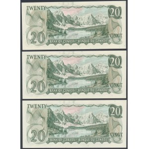 Kanada, 20 dolárov 1969 - po sebe idúce emisie (3ks)