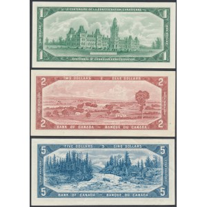 Kanada, 1, 2 a 5 dolárov 1954-1967 (3 ks)