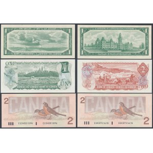 Kanada, 1 a 2 dolary 1954-1986 (6ks)