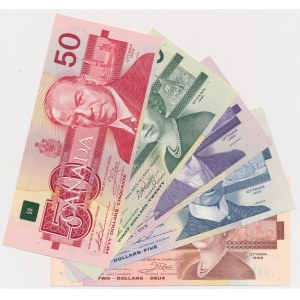 Canada, 2 - 50 Dollars 1986-1991 (5pcs)