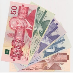 Kanada, 2 - 50 dolárov 1986-1991 (5 ks)