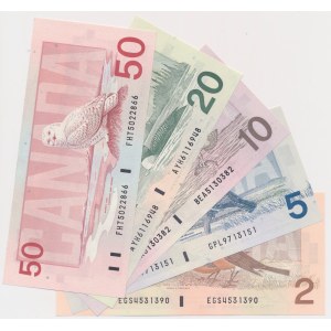 Kanada, 2 - 50 dolarů 1986-1991 (5ks)