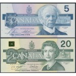Kanada, 2 - 20 dolárov 1986-1991 (4 ks)
