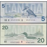 Canada, 2 - 20 Dollars 1986-1991 (4pcs)