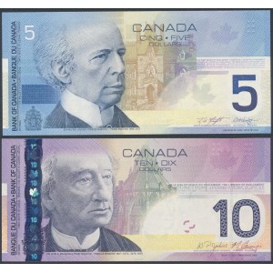 Kanada, 5 Dollars 2002 und 10 Dollars 2005 (2pc)