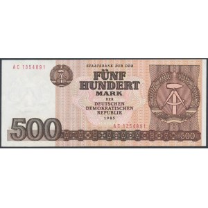 Německo, DDR, 500 marek 1985
