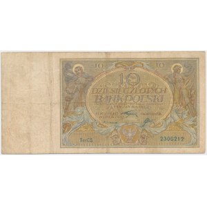 10 Zloty 1926 - Ser.CS - Stückelung im Wasserzeichen