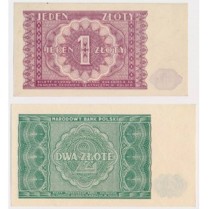 1 i 2 złote 1946 - zestaw (2szt)