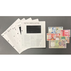 Keňa, Kapverdy, Gambia, Sierra Leone a Seychely - sada bankoviek (5 ks)
