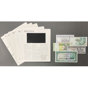 Malawi, Äthiopien, Ruanda, Mosambik und Südafrika - Banknotenset (5 Stück)