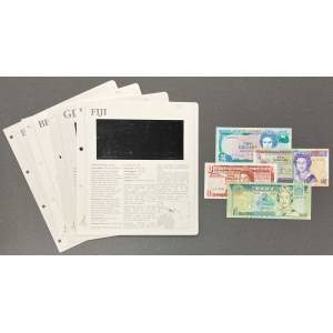 Bermuda, Fidschi, Gibraltar und Belize Banknoten-Set (4 St.)