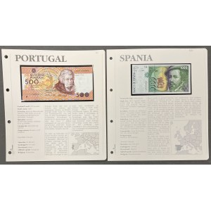 Spanien und Portugal - Banknotensatz (2 Exemplare)