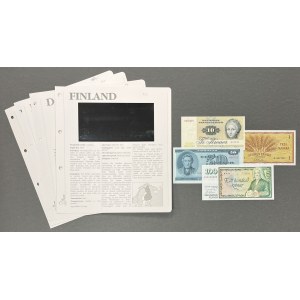 Finsko, Dánsko, Island a Faerské ostrovy - sada bankovek (4ks)