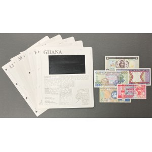 Eritrea, Ghana, Lesotho, Mauritánia a Guinea-Bissau - sada bankoviek (5 ks)