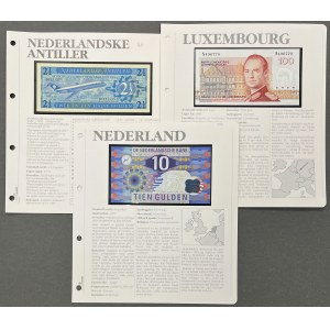 Banknotenset Luxemburg, Niederlande und Niederländische Antillen (3er-Set)