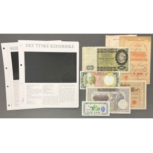 MIX bankovek, většinou Evropa + staré účtenky (6 kusů)