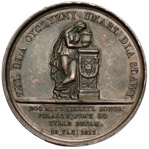 Medaile, kníže Józef Poniatowski 1813 - Žil pro vlast, zemřel....
