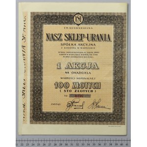 NASZ SKLEP-URANIA Sp. Akc., 100 zł