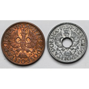 2-5 centov 1938-1939 - sada (2ks)