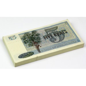 Burma, Bank BUNDLE without band 5 Kyats (1973)