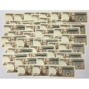 PAKIET 50.000 złotych 1989 - AC (40szt)