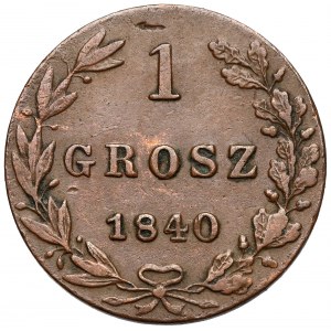1 Grosz 1840 MW, Warschau - kleines Datum