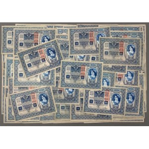 Rakúsko, PACK 1 000 korún 1902 (1919) - 249 ks, z toho 113 ks v st.1/1-.