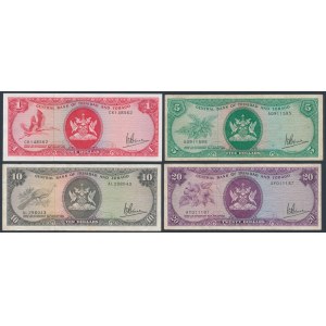 Trinidad a Tabago, 1 - 20 dolárov 1964 (4 ks)