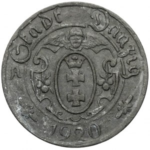Gdaňsk, 10 fenig 1920 zinek - 55 perel