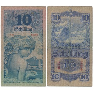 Österreich, 10 Schilling 1927 und 10 Schilling 1933 (2Stück)