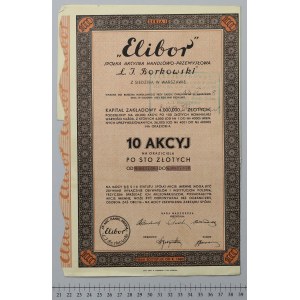 ELIBOR Sp. Akc. Handlowo-Przemysłowa Ł. J. BORKOWSKI, 10x 100 zł