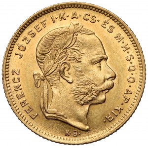 Ungarn, Franz Joseph I., 8 Gulden = 20 Franken 1879 KB