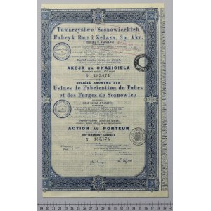 Tow. Sosnowieckich Fabryk Rur i Żelaza, 100 zł 1935