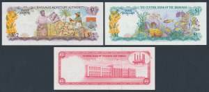 Bahamas & Trinidad & Tobago - banknotes lots (3szt)