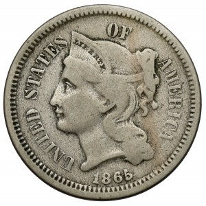 USA, 3 Cents 1865