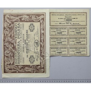 Instytut Wydawniczy BIBLJOTEKA POLSKA, Em.1, 500 mkp 1921 - imienna