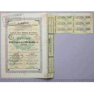 LABOR Tow. Akc. Emalierni i Warsztatów, 500 franków = 125 rubli 1896