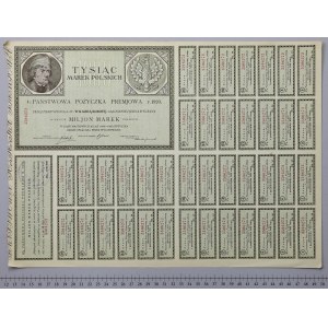 Staatliches Premj-Darlehen, Anleihe 1.000 mkp 1920 - FULL sheet