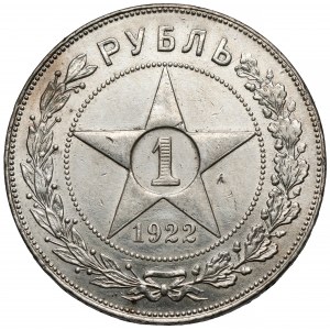 Rusko / RSFSR, rubeľ 1922 NG - veľmi vzácne