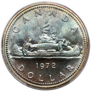 Kanada, vzor Dollar 1972 - Voyageur - striebro