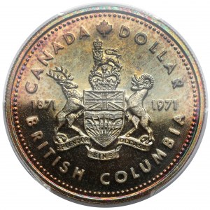 Kanada, vzorový dolar 1971 - Britská Kolumbie - stříbro