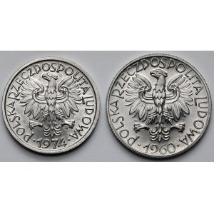 2 zlaté 1974 a 5 zlatých 1960 (2ks)