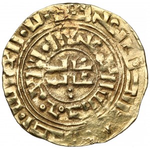Křižáci, Jeruzalém, Bezant 12. století. - napodobenina dináru ajjúbovského chalífy al-Amira