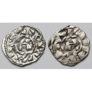 Itálie, Lucca, Jindřich II (1002-1024), denár - sada (2ks)